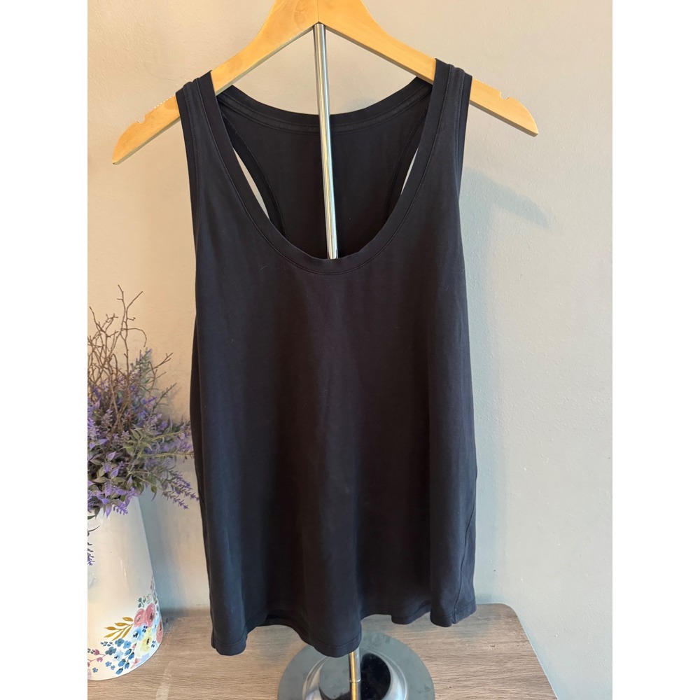 Lululemon Womens Racerback Tank Top Black Scoop Neck Athletic Yoga Activewear